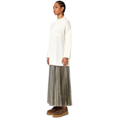 Alpha Studio Weißer Pullover aus wiederverwerteter Wolle für Frauen