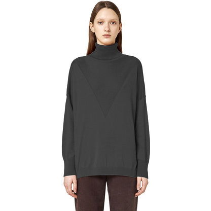 Alpha Studio Grauer Seidenpullover