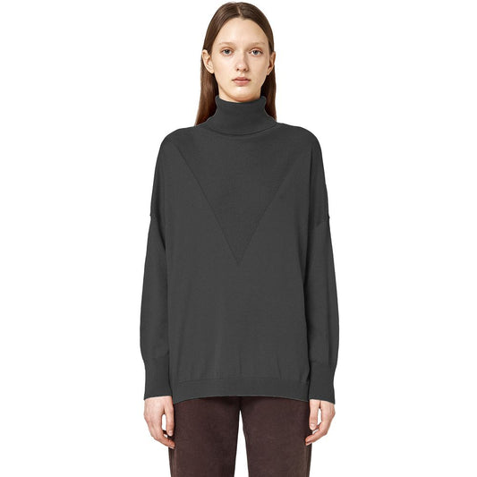 Alpha Studio Grauer Seidenpullover