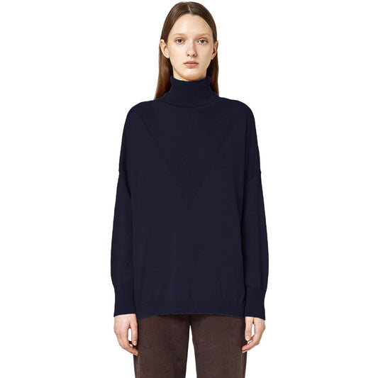 Alpha Studio Blauer Seidenpullover