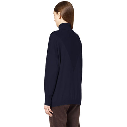 Alpha Studio Blauer Seidenpullover