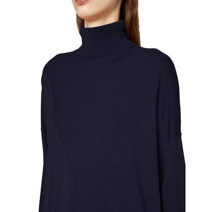 Alpha Studio Blauer Seidenpullover