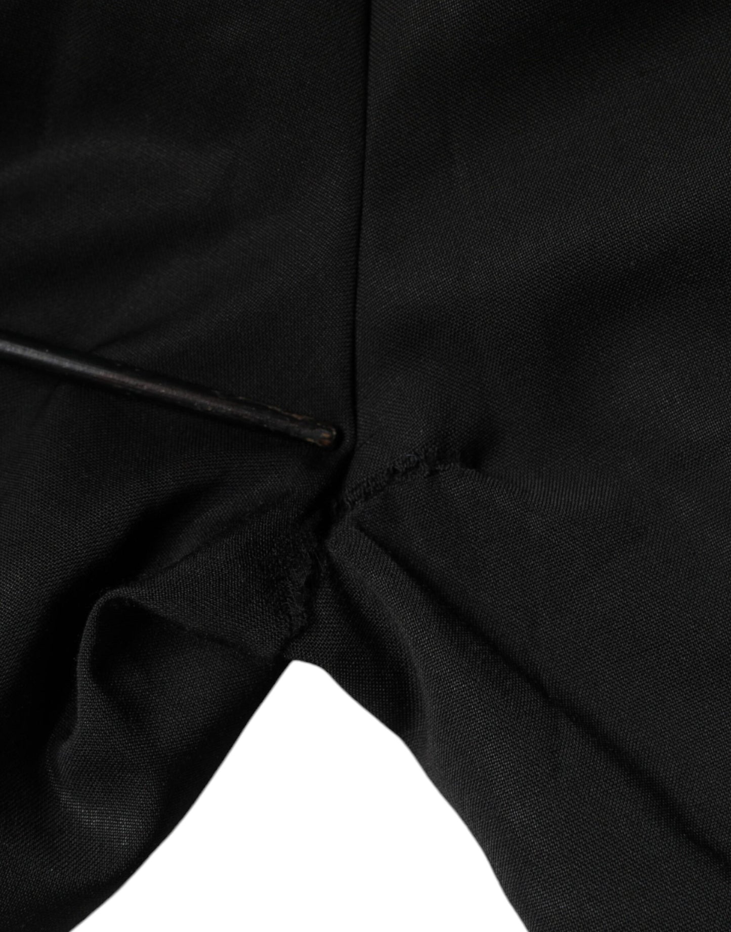 Dolce &amp; Gabbana Black Polyester High Waist Tapered Pants