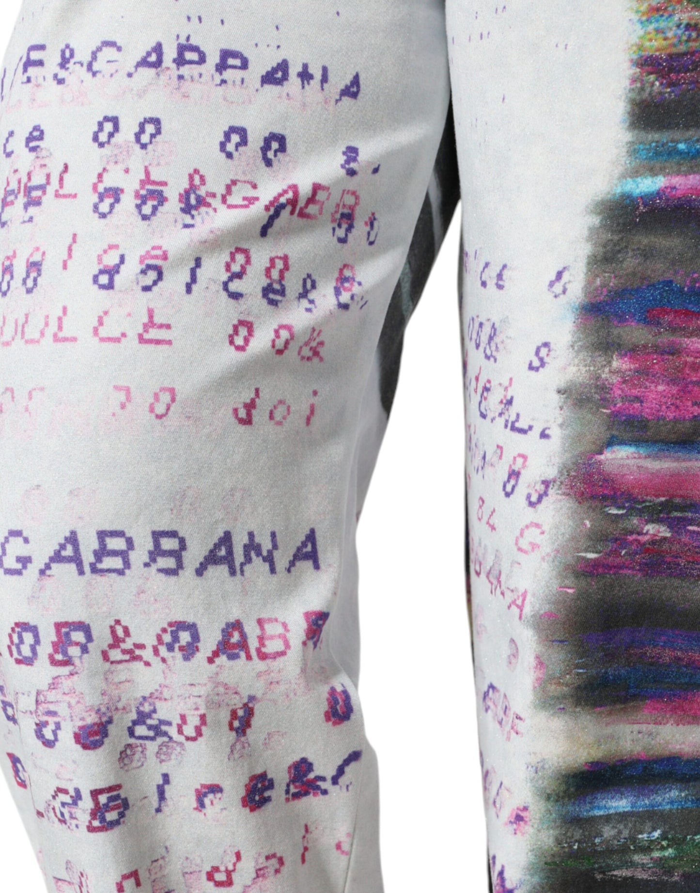 Dolce &amp; Gabbana Multicolor Cotton Stretch High Waist Denim Jeans