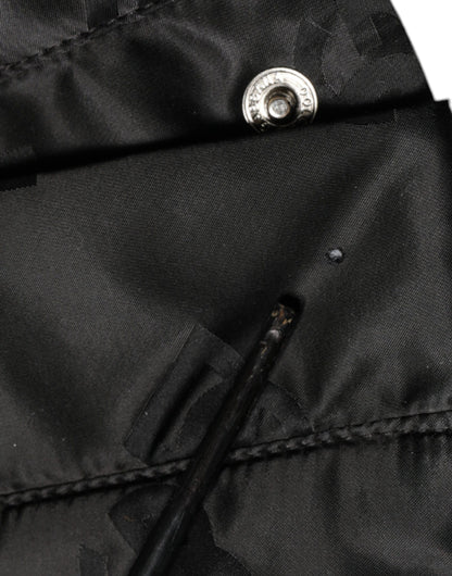Dolce &amp; Gabbana Black Quilted High Waist Women Wide Leg Pants