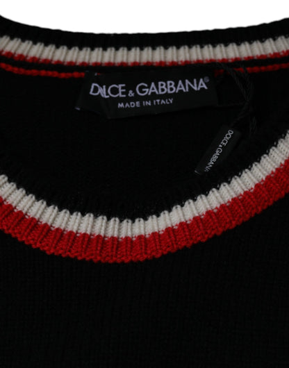 Dolce & Gabbana Schwarzer Kaschmir-Pullover Schwein des Jahres