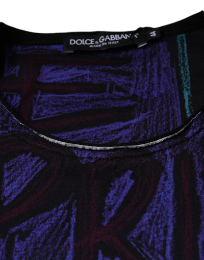 Dolce & Gabbana Mehrfarbiges T-Shirt aus Baumwolle mit Grafikdruck