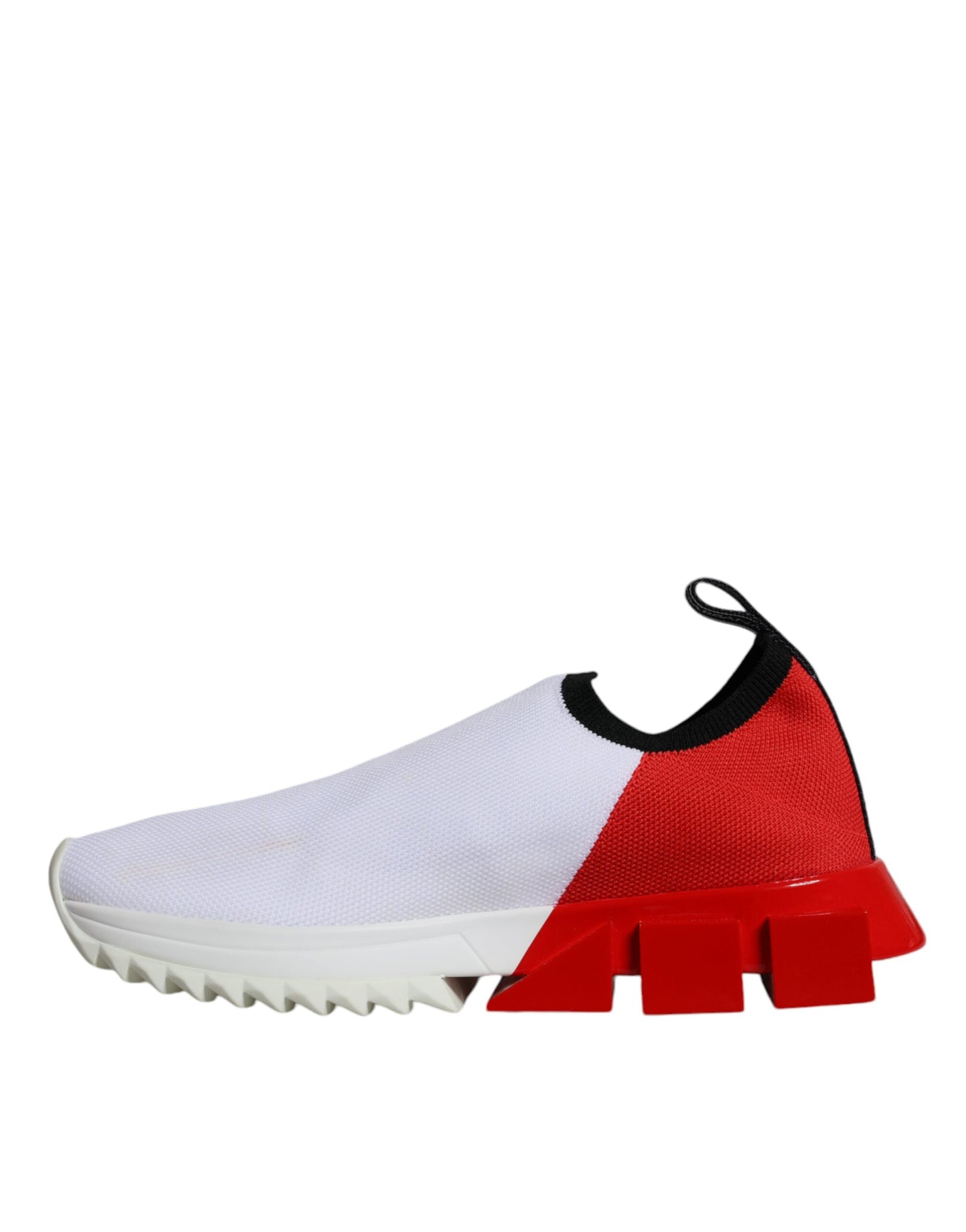 Dolce &amp; Gabbana White Red Low Top Sorrento Men Sneakers Shoes