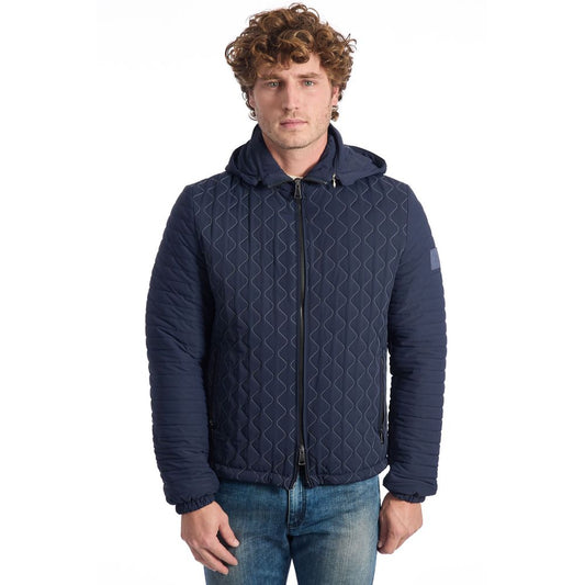 Roberto Pepe Luxury Blaue Polyamid Herren Jacke