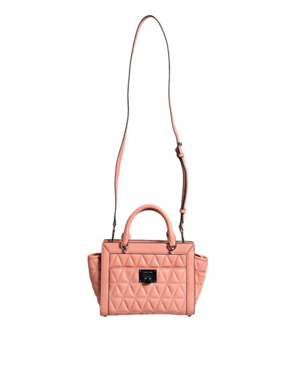 Michael Kors Pfirsich Gestepptes Leder Logo Crossbody VIVIANNE Messenger Bag