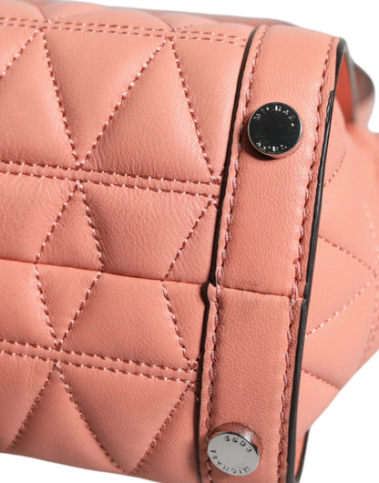 Michael Kors Pfirsich Gestepptes Leder Logo Crossbody VIVIANNE Messenger Bag
