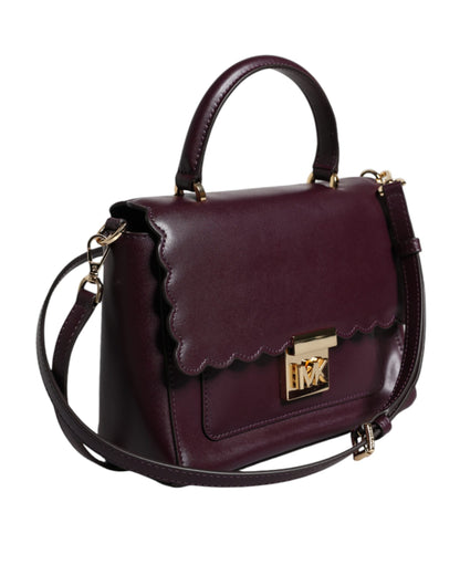 Michael Kors Lila Leder Logo Plaque Crossbody MINDY Satchel Tasche