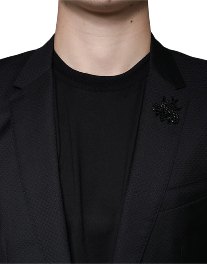 Dolce & Gabbana Schwarzer MARTINI Biene einreihiger Blazer
