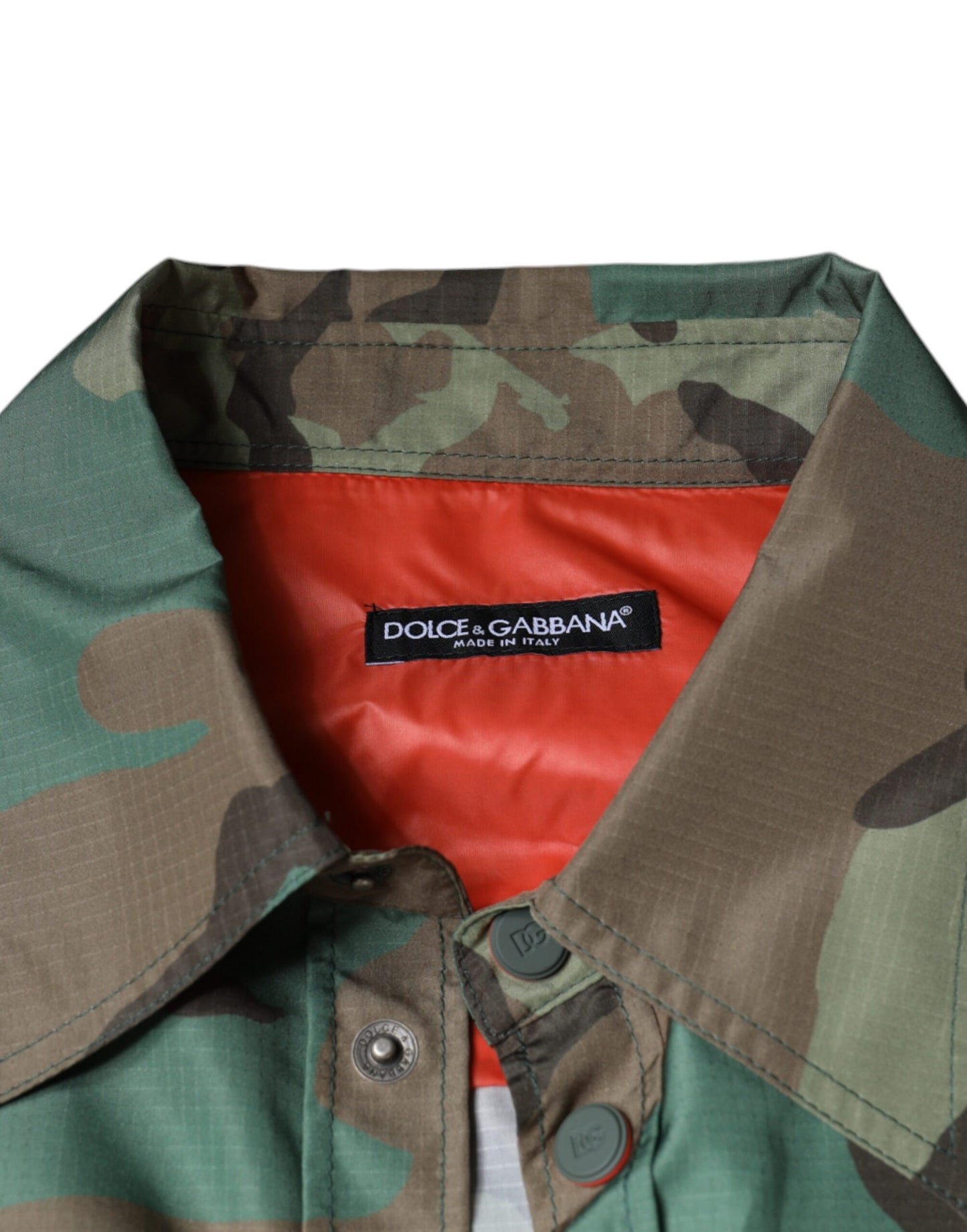Dolce &amp; Gabbana Multicolor Camouflage Button Down Shirt