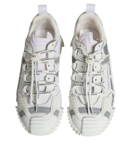 Dolce & Gabbana Weiß Lace Up Low Top NS1 Turnschuhe Schuhe