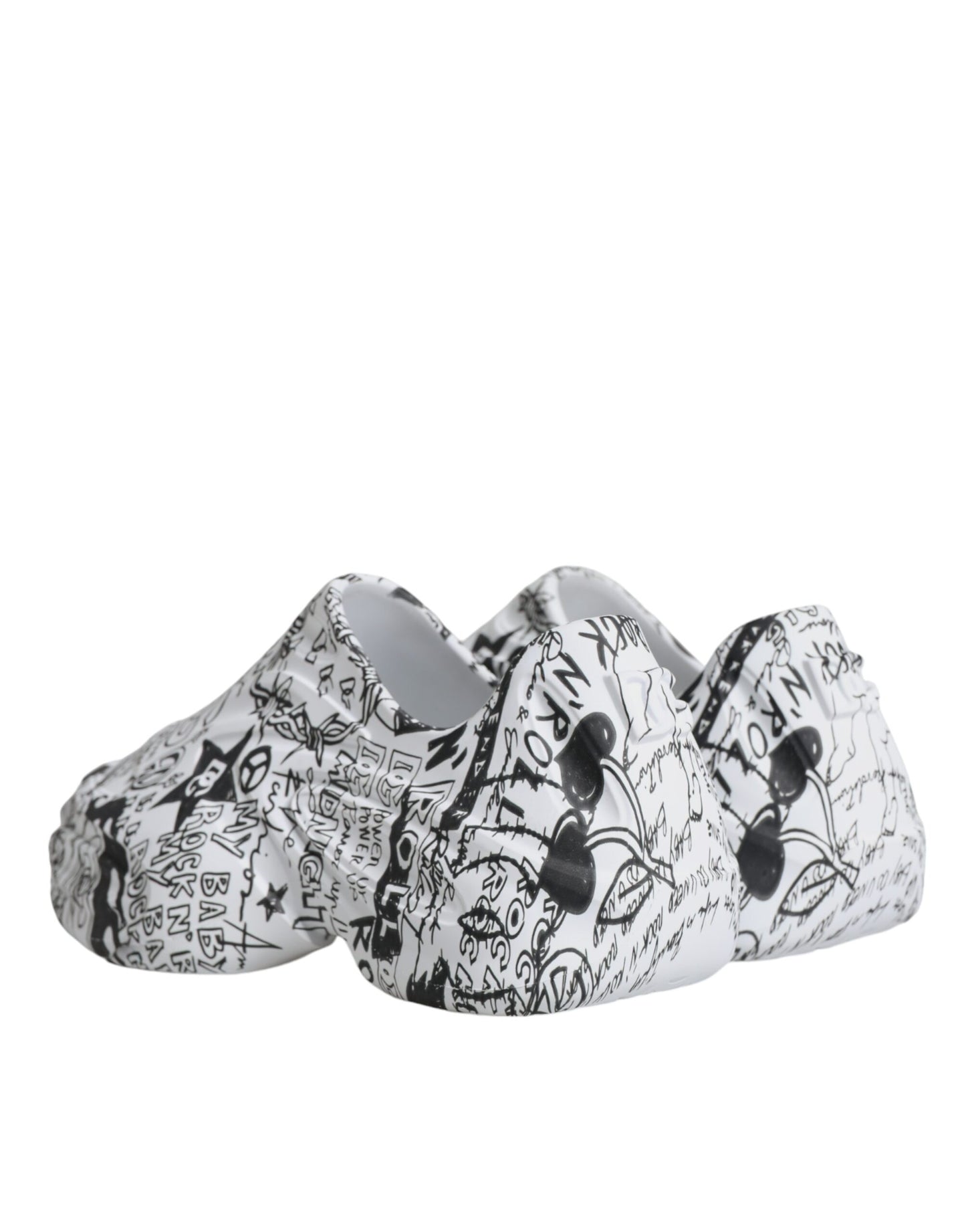 Dolce & Gabbana Weiß Schwarz Graffiti Daymaster Turnschuhe Schuhe