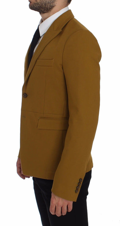 Dolce & Gabbana Gelber Baumwoll-Stretch-Blazer