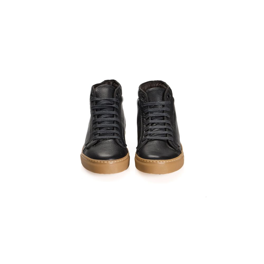 Roberto Pepe Luxury Black Calfskin Men's Sneakers