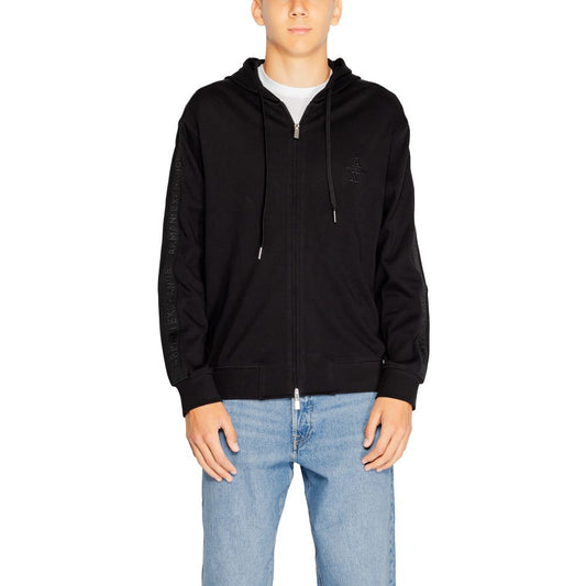 Armani Exchange Schwarzer Baumwoll-Kapuzenpulli