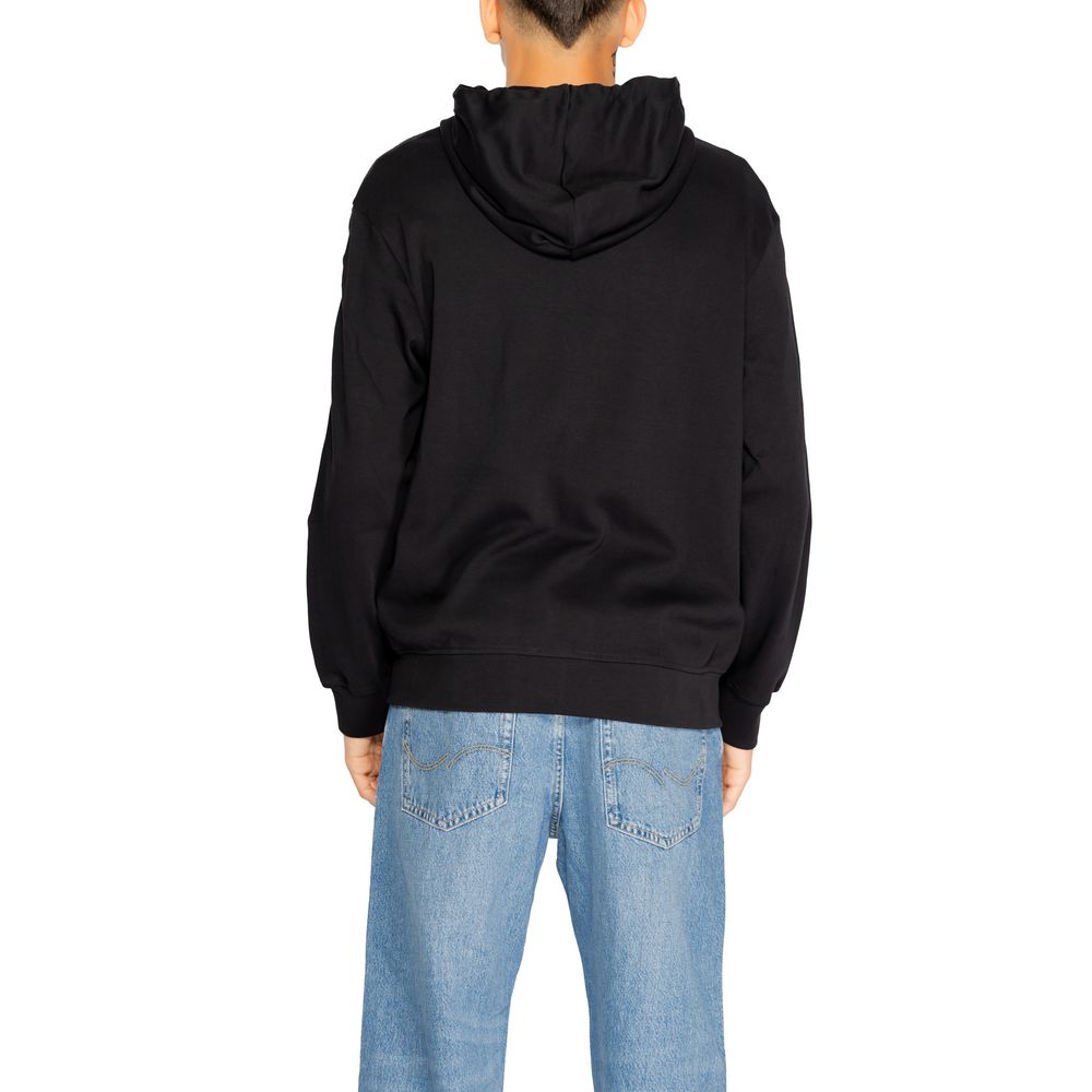 Armani Exchange Schwarzer Baumwoll-Kapuzenpulli