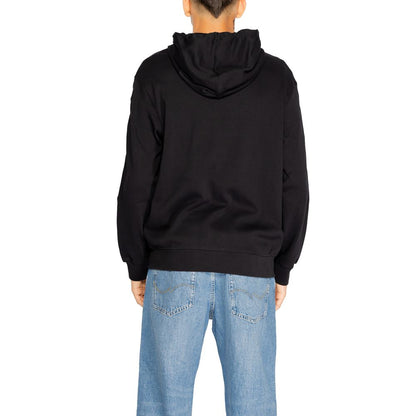 Armani Exchange Schwarzer Baumwoll-Kapuzenpulli