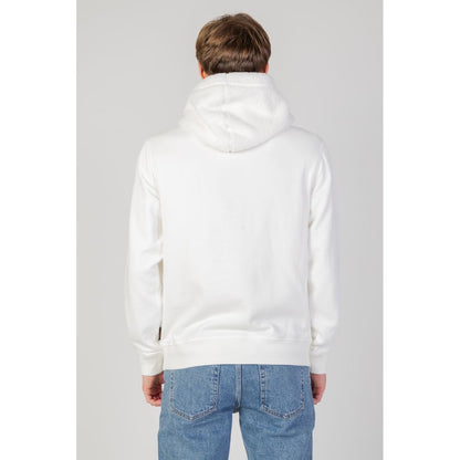 Hugo Boss Cremefarbener Baumwoll-Kapuzenpulli
