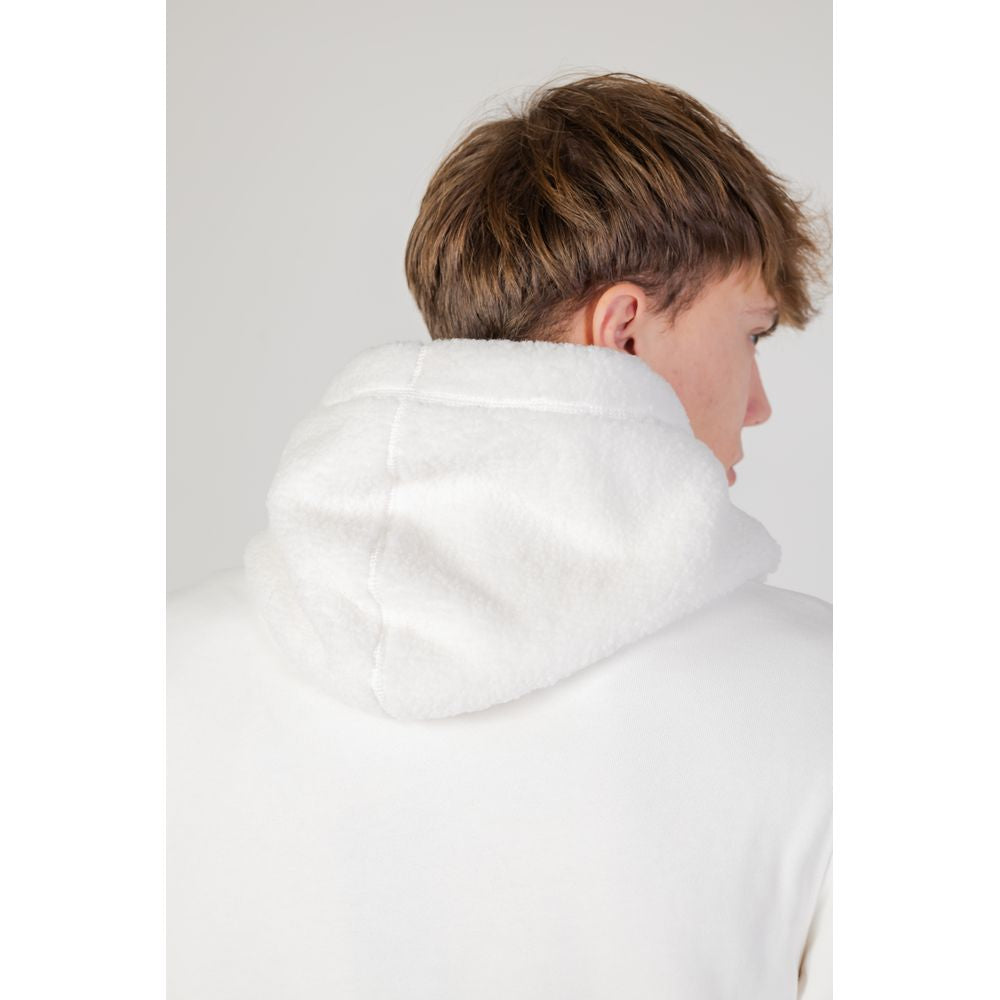 Hugo Boss Cremefarbener Baumwoll-Kapuzenpulli