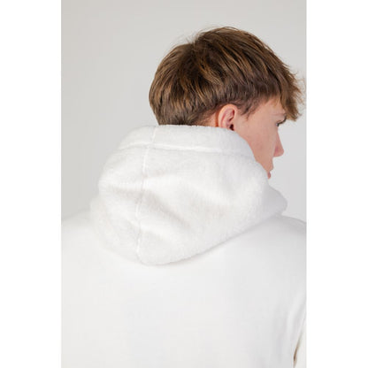 Hugo Boss Cremefarbener Baumwoll-Kapuzenpulli