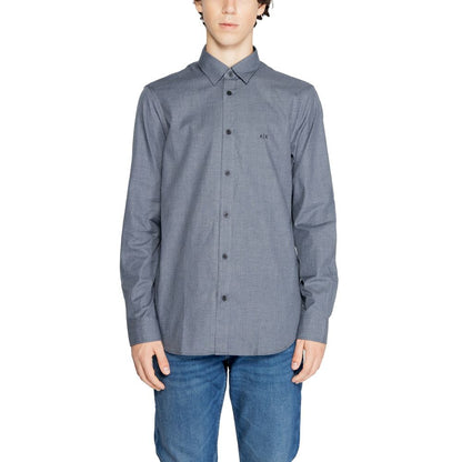 Armani Exchange Blaues Baumwollhemd