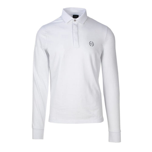 Armani Exchange Weißes Baumwoll-Langarmshirt