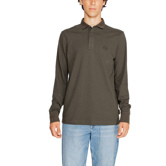 Armani Exchange Grünes Baumwoll-Langarmshirt