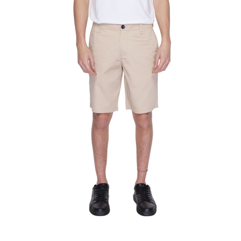 Armani Exchange Beigefarbene Baumwoll-Bermudas