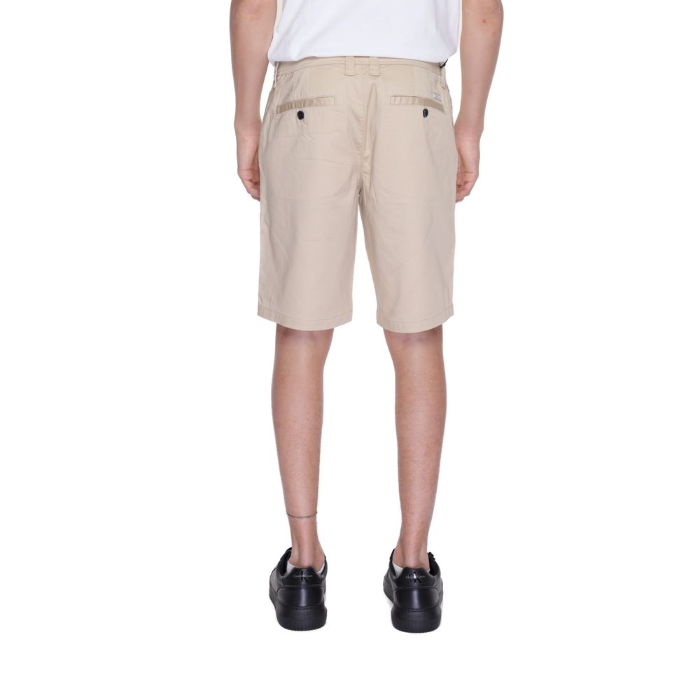 Armani Exchange Beigefarbene Baumwoll-Bermudas