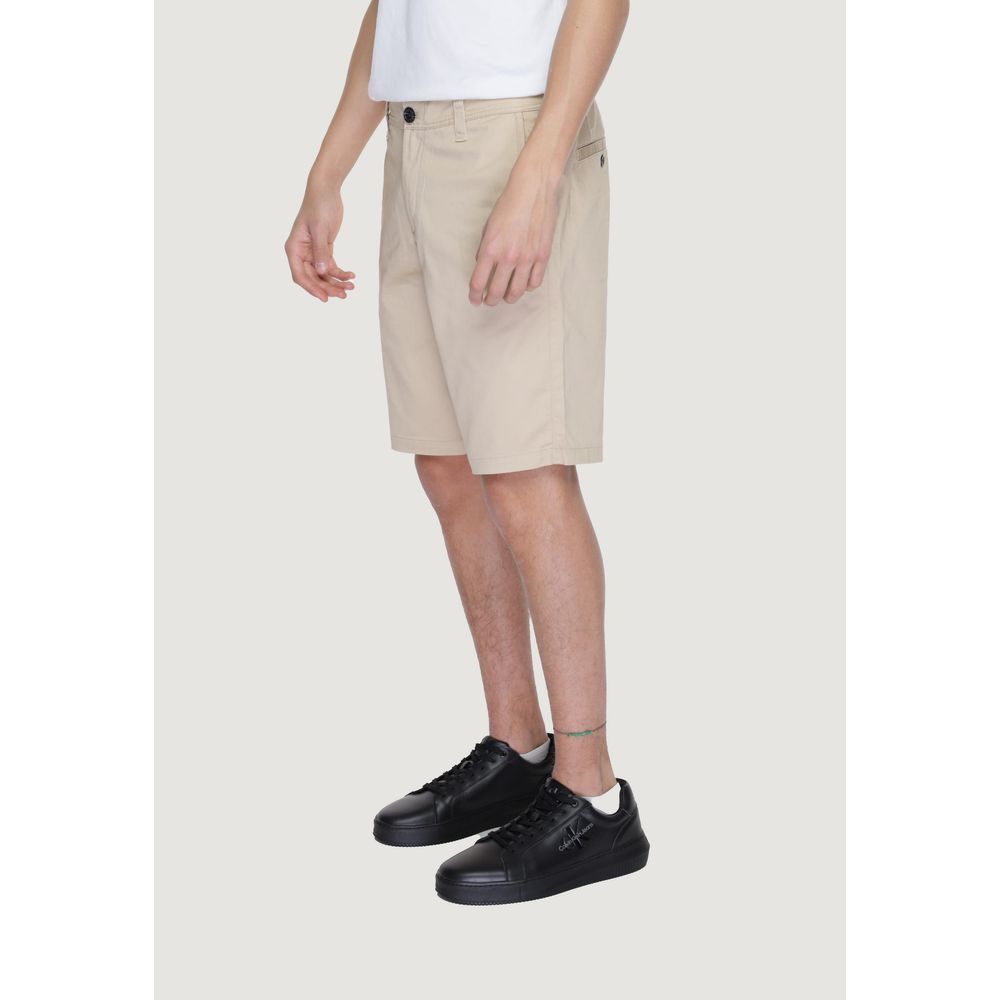 Armani Exchange Beigefarbene Baumwoll-Bermudas