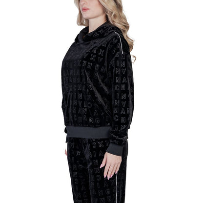 Armani Exchange Schwarzer Polyester-Kapuzenpulli