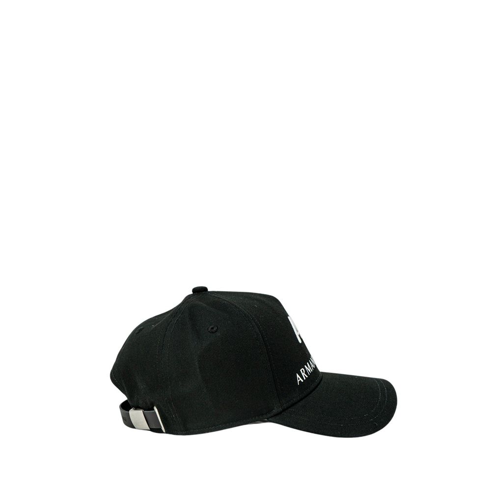 Armani Exchange Schwarze Baumwollmützen Baseballmütze