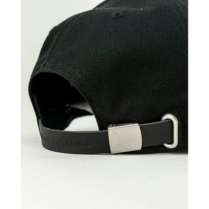 Armani Exchange Schwarze Baumwollmützen Baseballmütze
