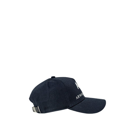 Armani Exchange Blaue Baumwollkappen Baseballmütze