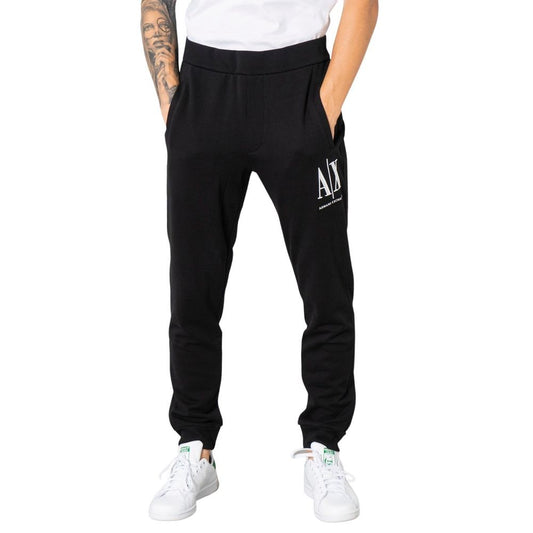 Armani Exchange Schwarze Baumwoll-Jogger Workout-Hose