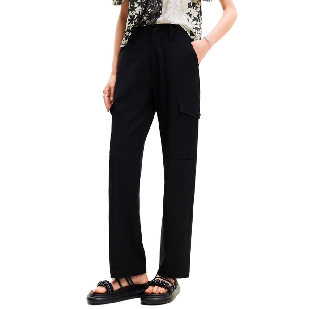 Desigual Schwarze Polyester-Kurzhose