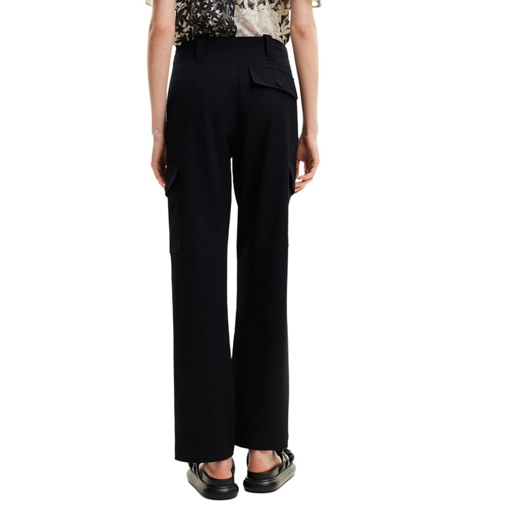 Desigual Schwarze Polyester-Kurzhose