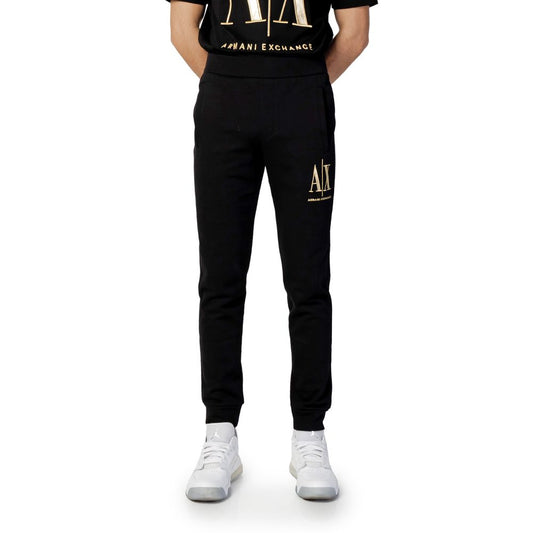 Armani Exchange Schwarze Baumwoll-Jogger Workout-Hose