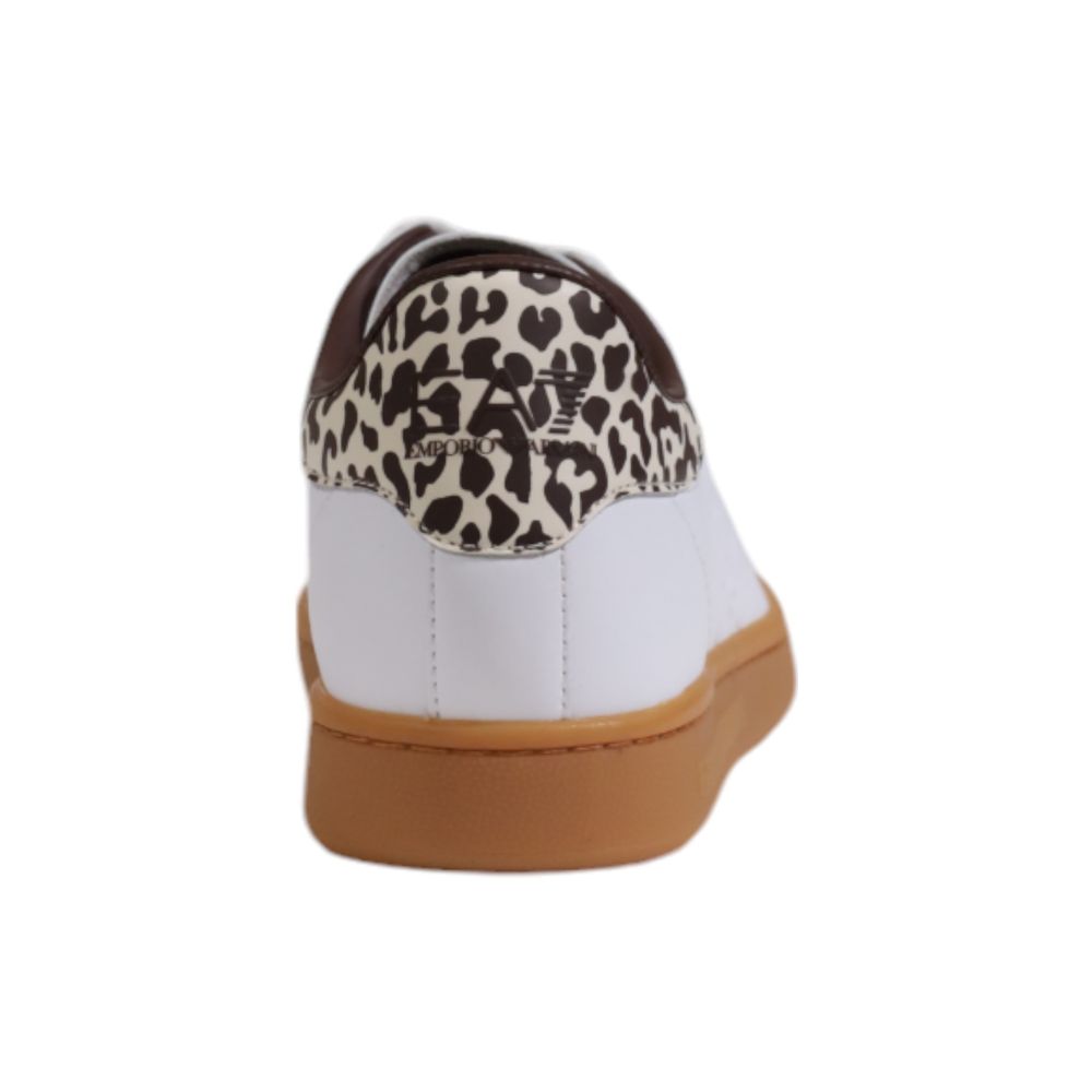 EA7 Emporio Armani Beige Leather Sneakers