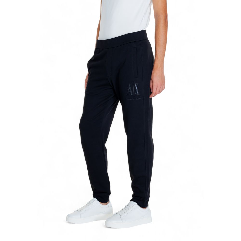 Armani Exchange Schwarze Baumwoll-Jogger Workout-Hose