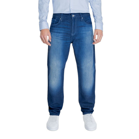 Armani Exchange Blaue Baumwoll-Skinny-Hose