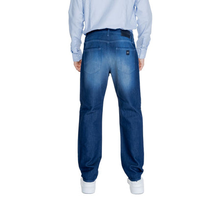 Armani Exchange Blaue Baumwoll-Skinny-Hose