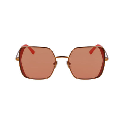 Karl Lagerfeld Orangefarbene Metall-Sonnenbrille