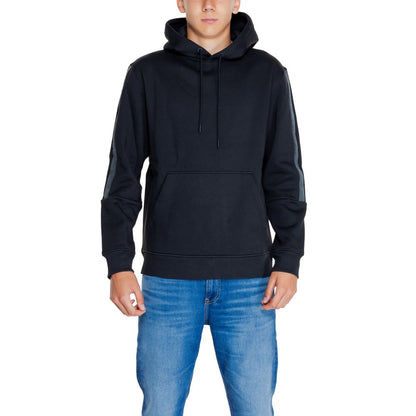 Calvin Klein Jeans Schwarzer Baumwoll-Kapuzenpulli