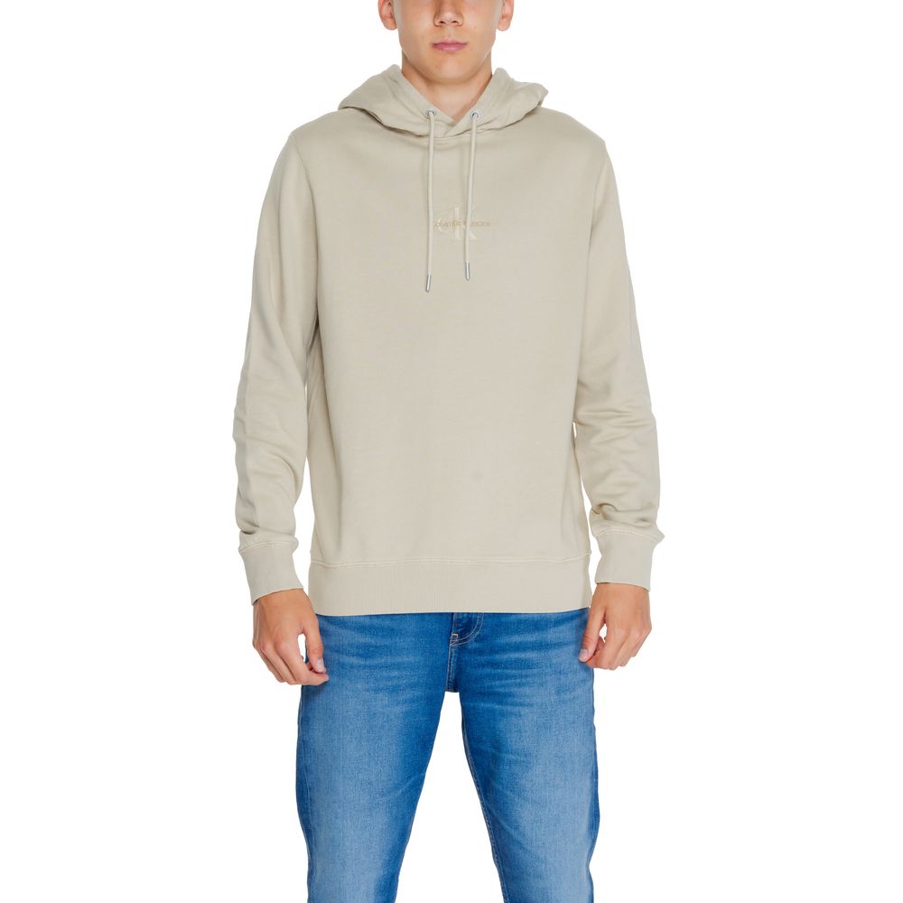 Calvin Klein Jeans Beige Hoody aus recycelter Baumwolle