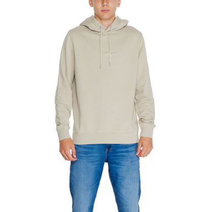 Calvin Klein Jeans Beige Hoody aus recycelter Baumwolle